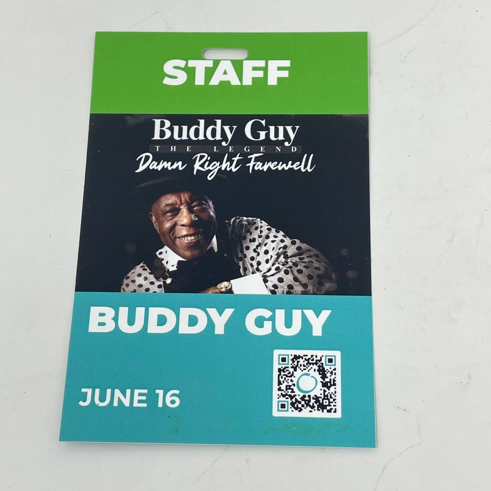 Buddy Guy Damn Right Farewell Tour Staff Laminate Pass June 16 Blues Memorabilia